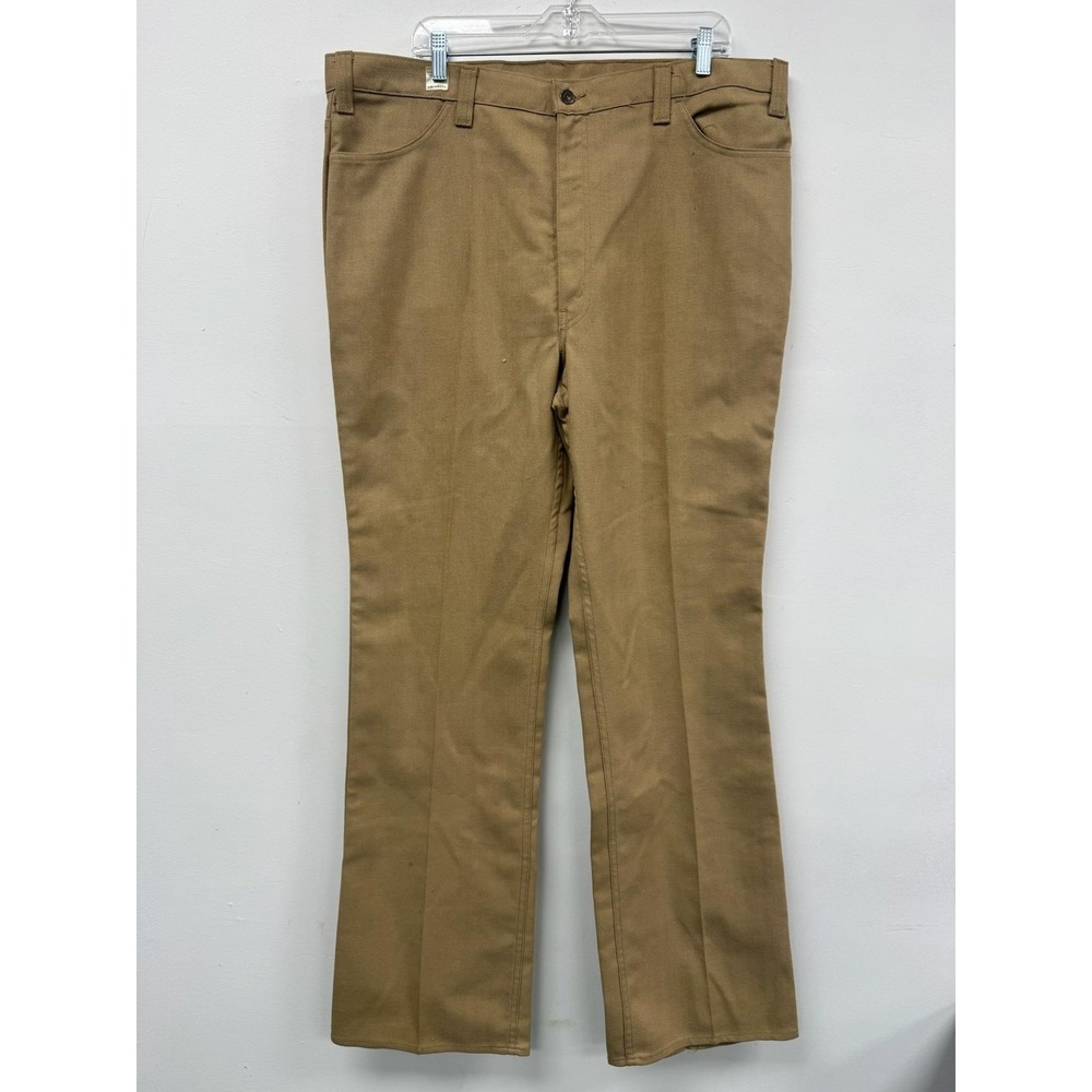 Vintage Levis Sta Prest Gentleman's Jeans Mens 42x36 Brown Permanent Press 70s